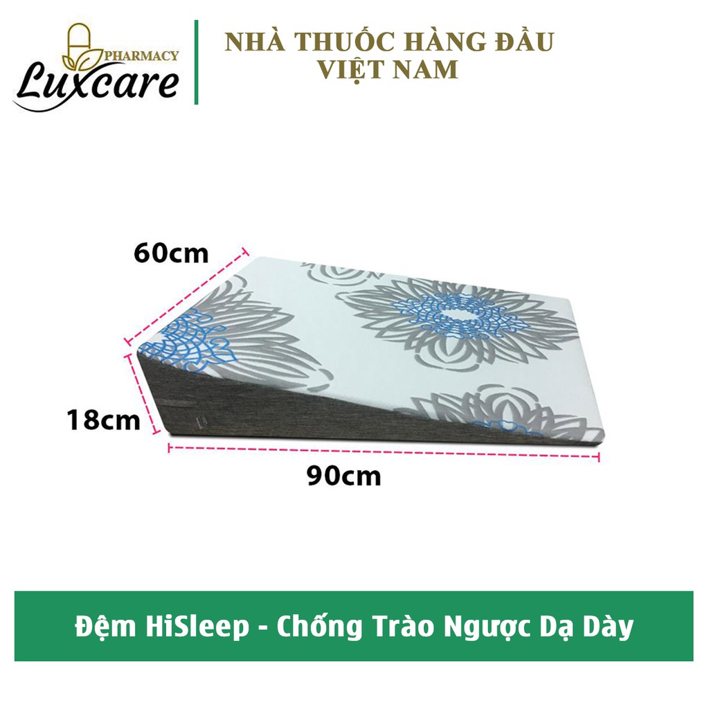 Đệm Nằm Chống Trào Ngược HISLEEP Chính Hãng - GERD Tặng Kemg Áo Gối