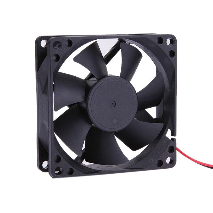 Quạt Tản Nhiệt 24V 0.12A 8x8x2cm - Hàng Cũ Loại Cáp 3 Dây