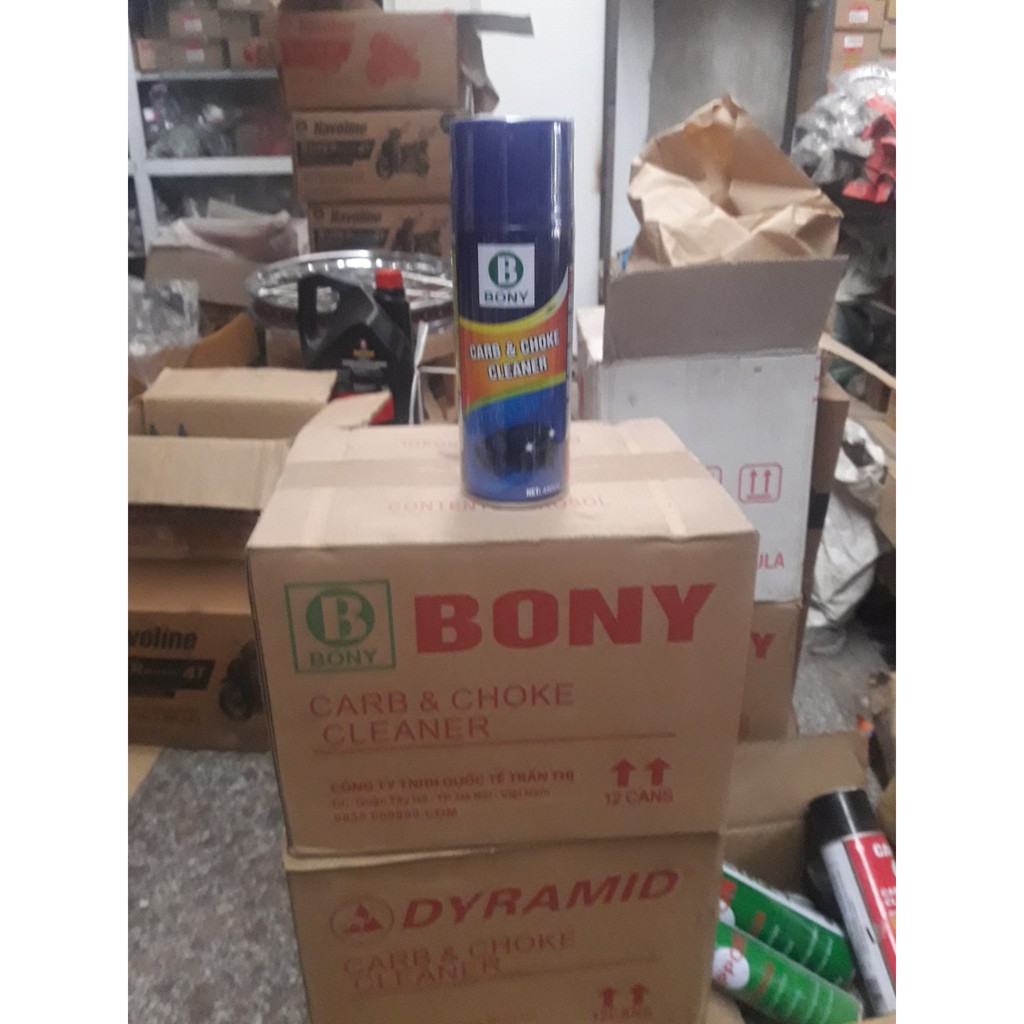 Xịt chế hòa khí ,Rửa chi tiết máy BONY THÙNG 12 LON