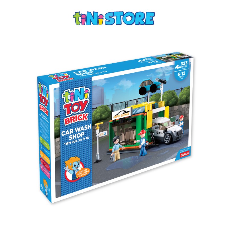 [Mã BMBAU50 giảm 7% đơn 99K] Đồ chơi lắp ráp sáng tạo lego tiệm rửa xe ô tô tiNiToy 323 mảnh ghép YY741989