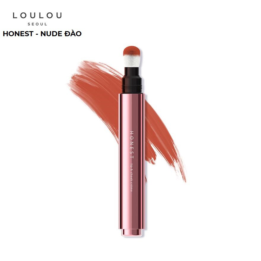 Son Kem Lì Dạng Bấm Hàn Quốc Loulou Lip and Cheek Crème dành cho môi và má, bền màu, mềm nhẹ, không gây khô môi (4 màu) | Thế Giới Skin Care