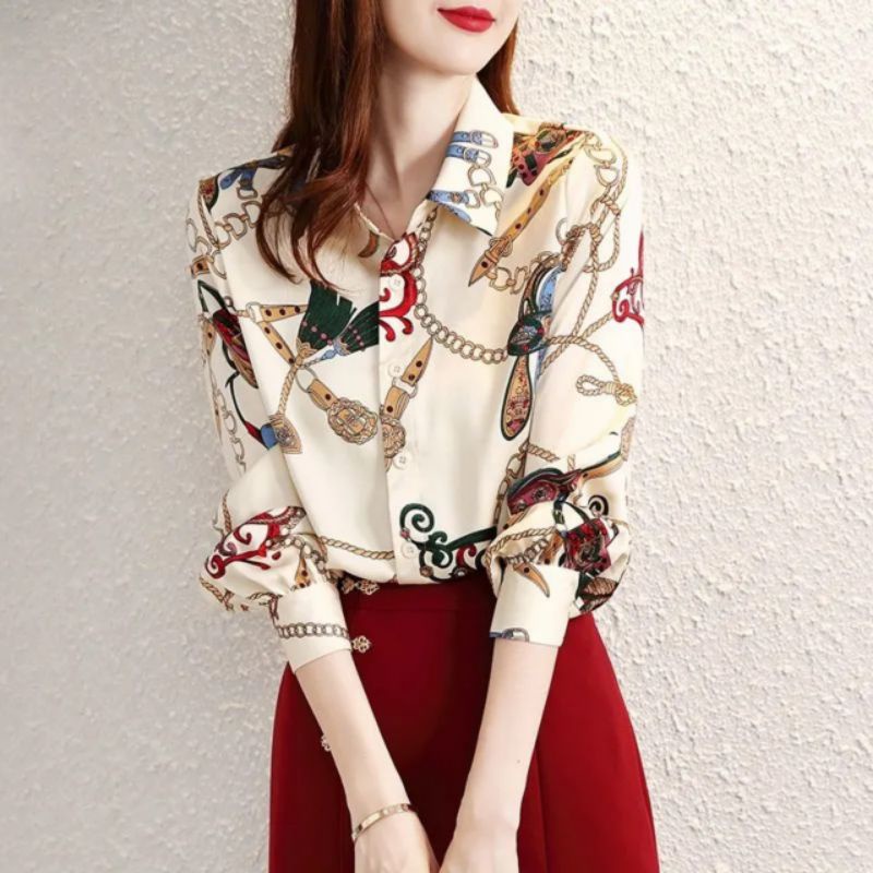 Áo Sơ Mi Hoạ Tiết Hoa Văn Siêu Mịn