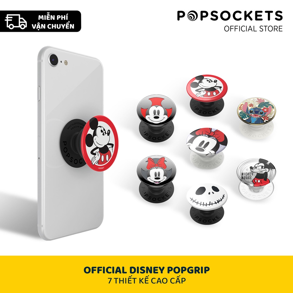 PopSockets Official Disney PopGrip |Giá Đỡ Nhẫn Giữ Điện Thoại Iring Tốt Nhất | Giá Đỡ Điện Thoại Để Bàn Và Trong Ô Tô | Giá Đỡ Và Tay Cầm Cho Mọi Hãng Máy Điện Thoại | Pop Socket | PopSocket | Pop Sockets