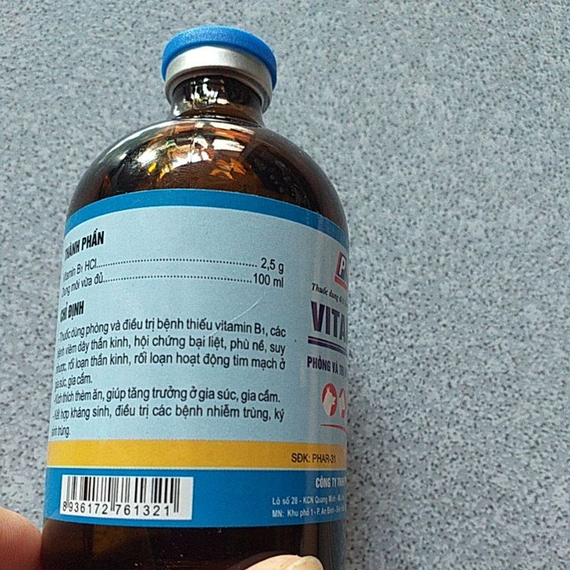 Vitamin B1 thú y thú cưng 100ml lợn gà vịt chó mèo chim gà đá trâu bò for pet