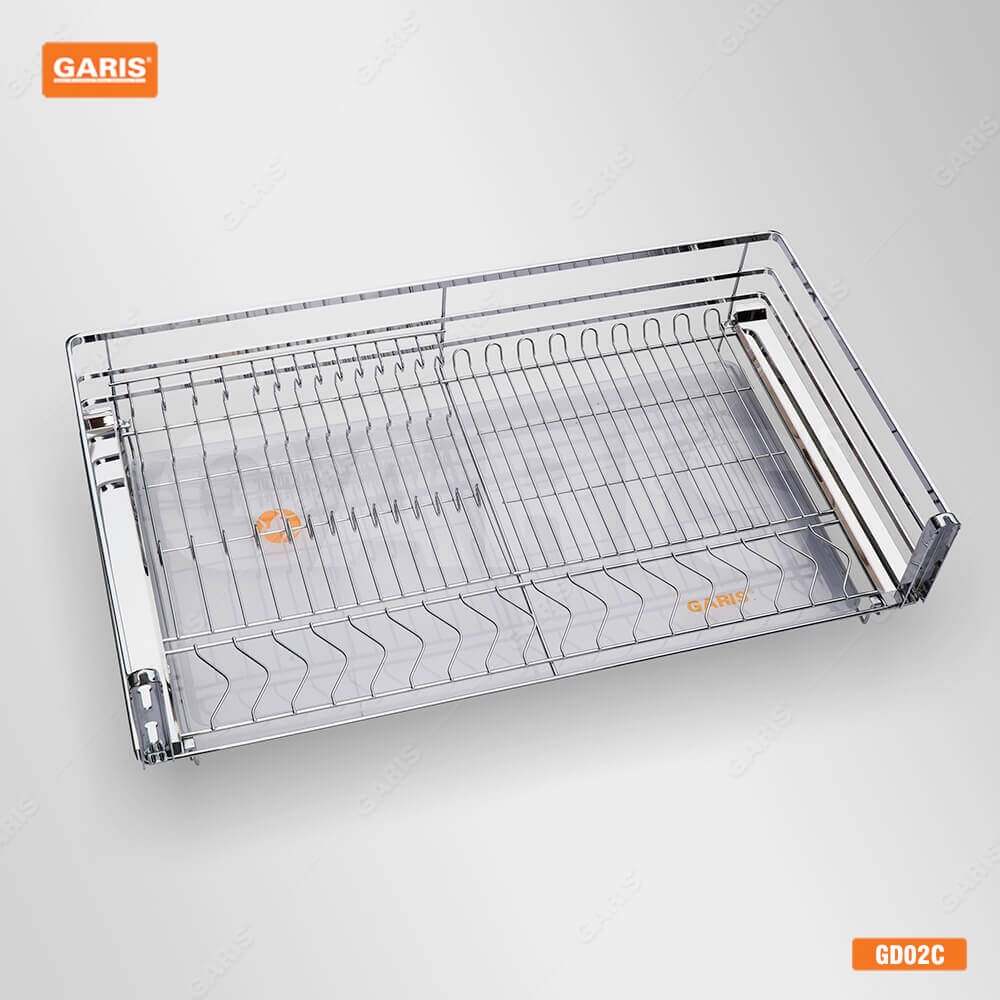 [FREESHIP HCM] Giá Bát Đĩa Garis GD02C - Nan Vuông - Inox 304 - Dùng Cho Cánh Kéo