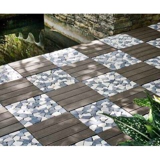 11 Tấm = 1 mét vuông Sàn Nhựa Giả Gỗ composite Chống Trơn Trượt KT:30x 30cm/ 1 Tấm