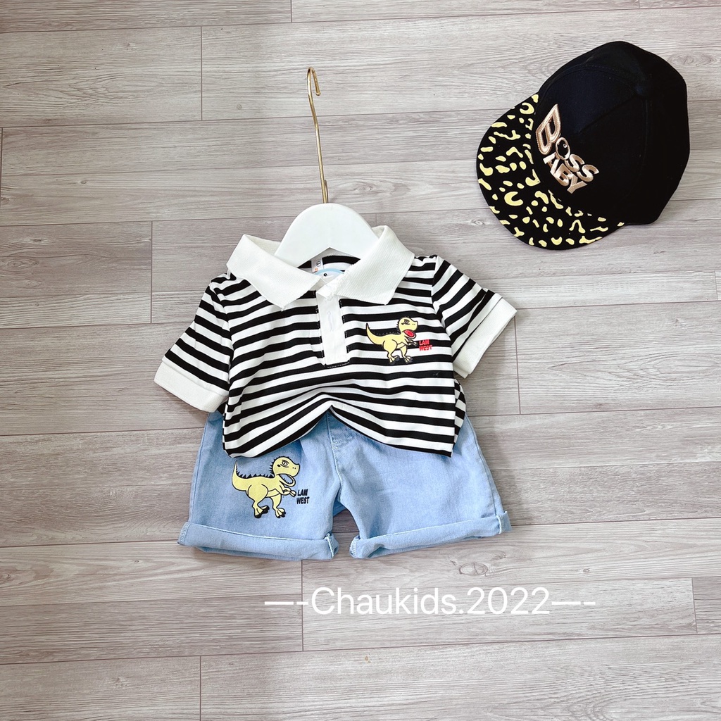 SALE BỘ CỘC TAY ÁO POLO QUẦN JEAN CAO CẤP CHO BÉ TRAI