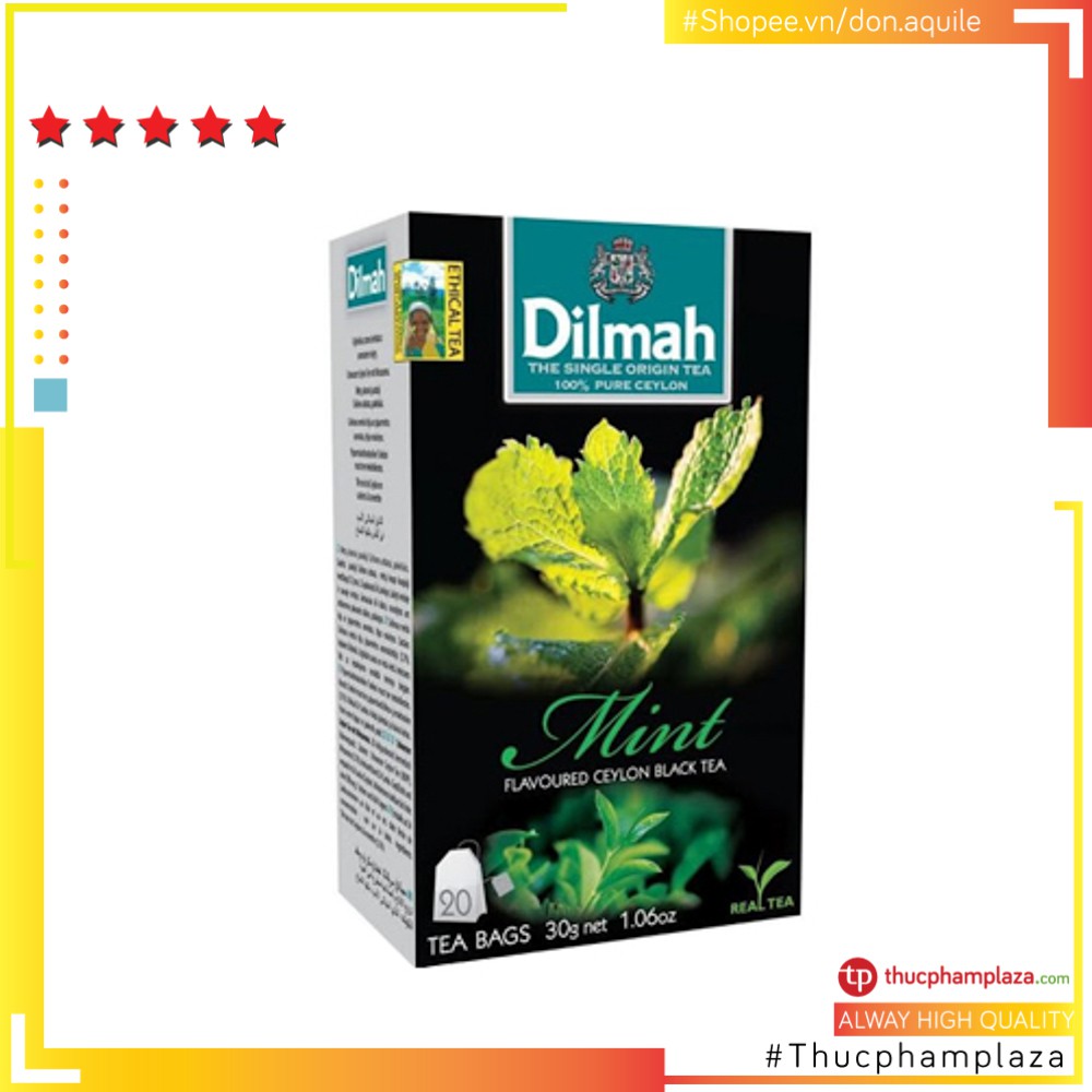 Trà vị bạc hà hiệu Dilmah hộp bé 30g 20 túi lọc