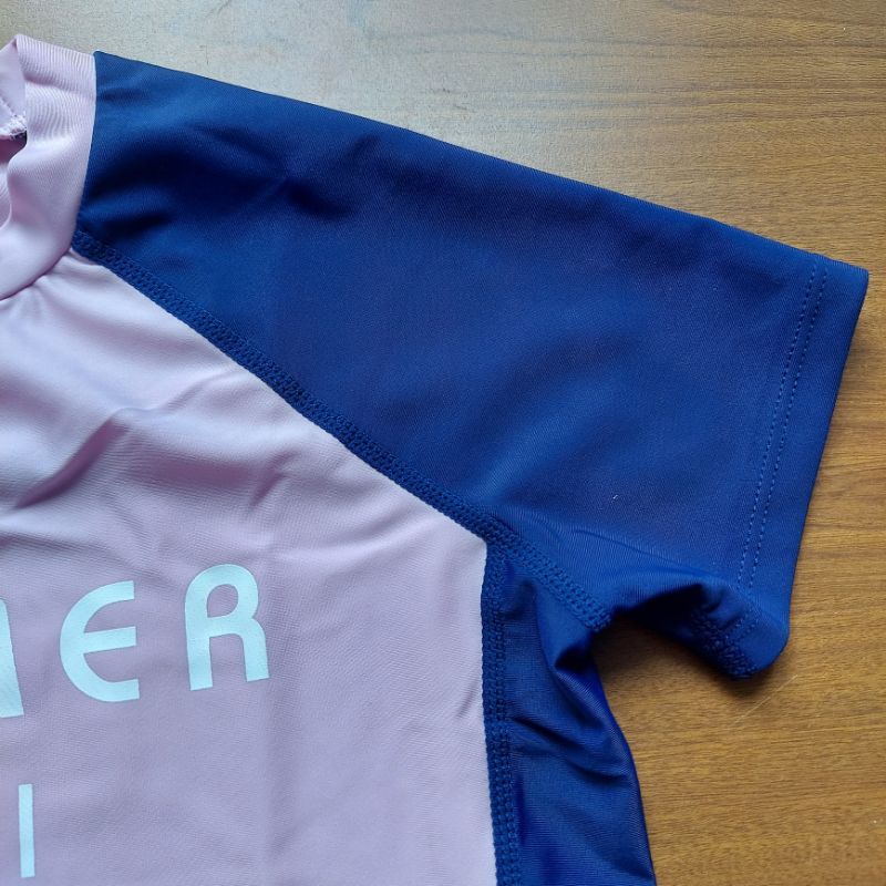 Sét đồ bơi 25-55kg quần ngắn 2 lớp + áo bơi ngắn tay Summer cool YY2098 cho bé gái size lớn hiệu YLIKE