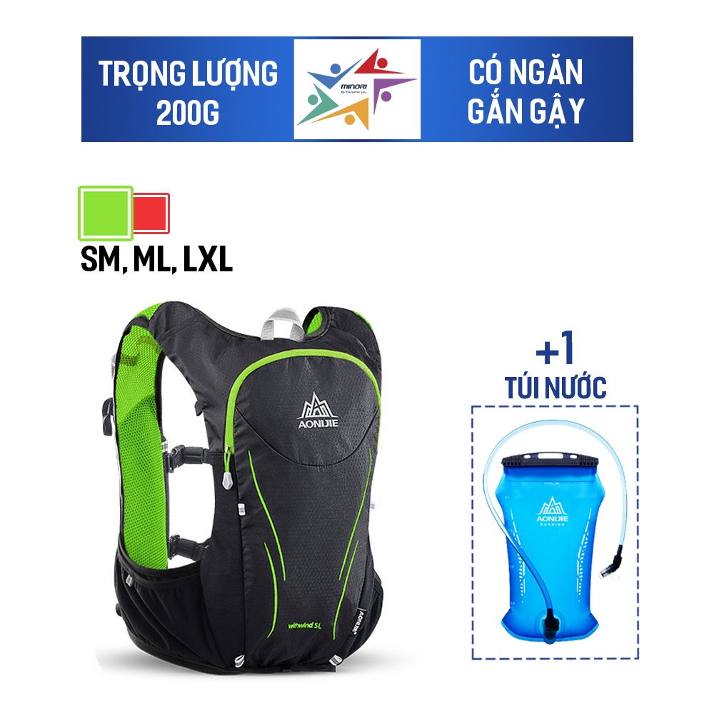 Balo Nước Chạy Bộ Chạy Trail Leo Núi Dã Ngoại Trekking Vest Chạy Bộ Aonijie C928- Có Ngăn Đựng Gậy