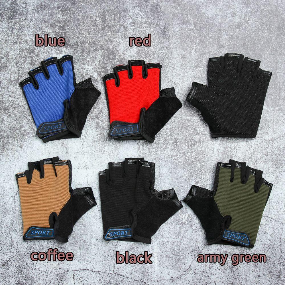 Găng Tay Thể Thao Ngắn Chống Trượt Thoáng Khí Cho Trẻ Em