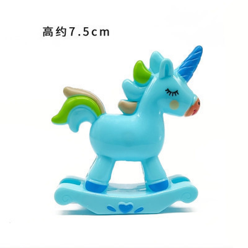 Cặp ngựa poni 1 sừng bập bênh - Trang trí bánh kem - HD Shop