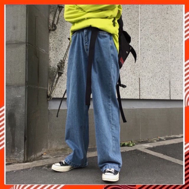 < SALE UP TO 50% > QUẦN JEANS ỐNG RỘNG BASIC DEMIANS