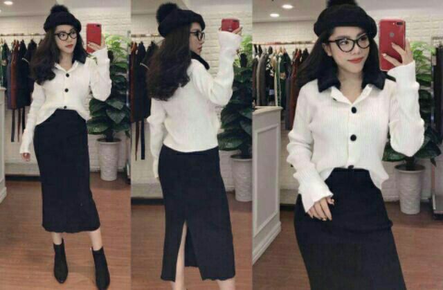 Chân váy len dài xẻ ( Ảnh thật) | BigBuy360 - bigbuy360.vn