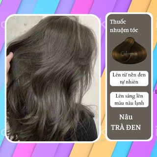 Thuốc Nhuộm Tóc Màu NÂU TRÀ ĐEN Không Tẩy | Colormin