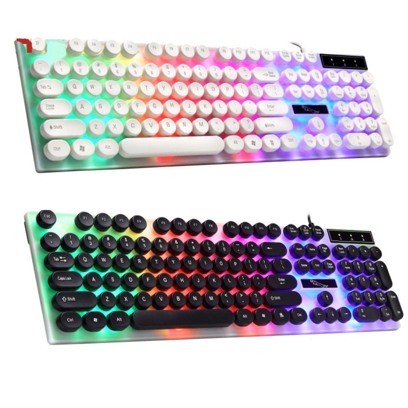 Bàn phím giả cơ gaming NTC G21 tuỳ chọn nút tròn hoặc vuông - led đa màu (2 màu) Nhất Tín Computer