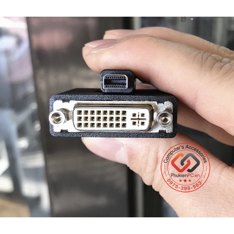 Passive Adapter chuyển đổi Mini Displayport sang DVI 24+5 FullHD 1080 dùngkết nối card màn hình VGA, Laptop ra màn hình