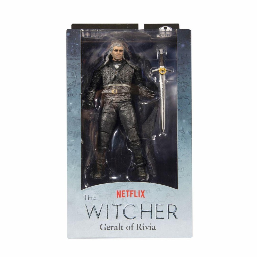 Mô hình The Witcher Geralt of Rivia 18cm Witcher Netflix Season 1 Mô hình có khớp Nhựa PVC, ABS CHÍNH HÃNG MỸ TWMF09