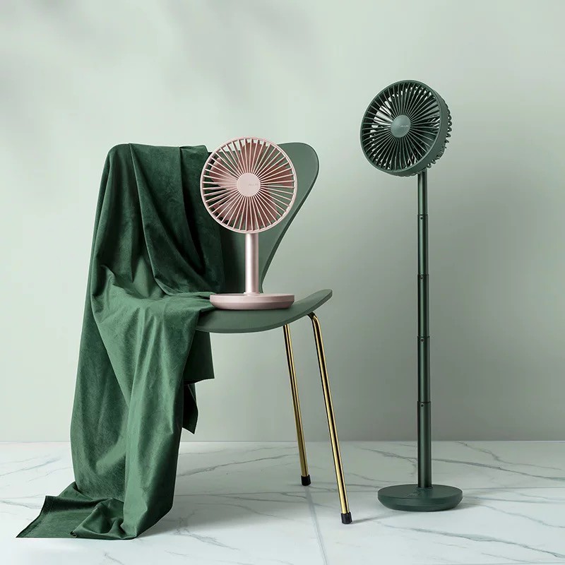 Quạt để bàn tích điện có thể điều chỉnh độ cao, có chế độ xoay 180 độ, Quạt mini pin cực lớn 8000mAh dùng lên tới 20h | BigBuy360 - bigbuy360.vn
