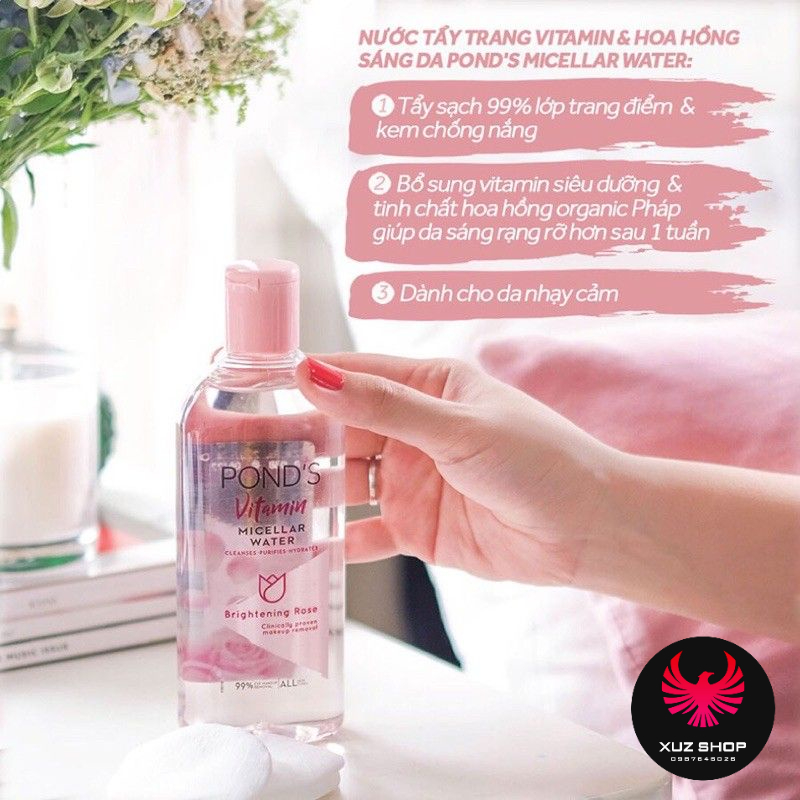 (100ml) Nước tẩy trang Vitamin Pond's Micellar Water Rose/ Vitamin Micellar