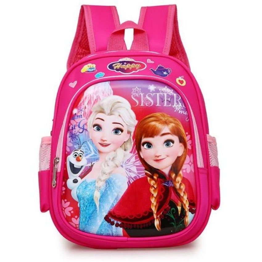 Cặp balo học sinh đi học mầm non mẫu giáo bé trai bé gái in hình elsa, siêu nhân bl002 phù hợp cho bé từ 1 đến 5 tuổi