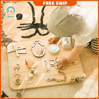 Bảng bận rộn gỗ cao cấp không sắc nhọn BUSY BOARD - Shop Babe K