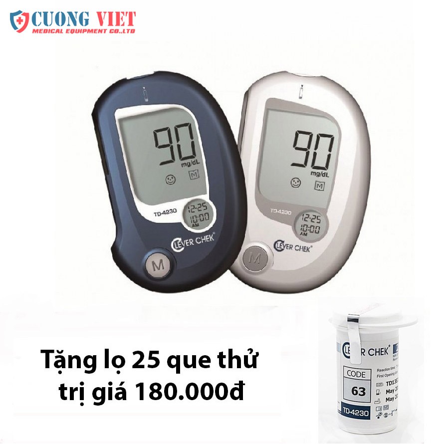 Máy đo đường huyết Clever Chek TD 4230 (Kèm 25 que thử)