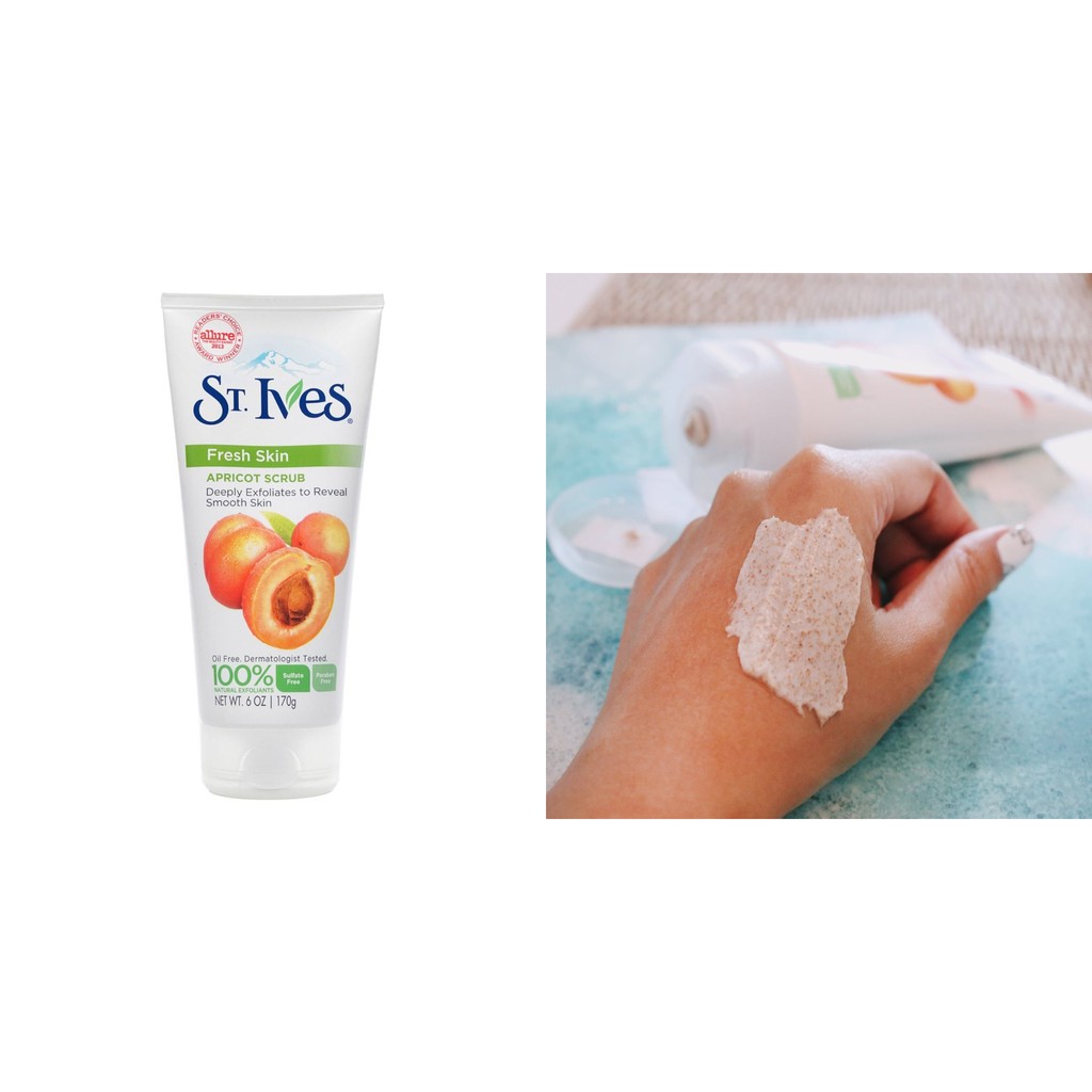 Sữa Rửa Mặt Tẩy Tế Bào Chết Quả Mơ St.Ives 170g  Fresh Skin Apricot Scrub