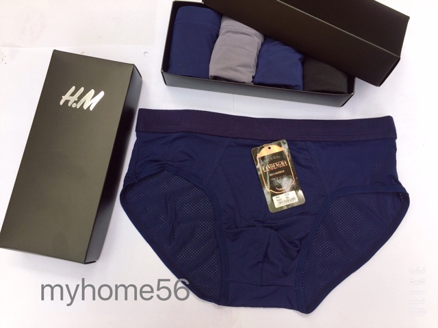 [Hộp 4 cái] quần sịp thông hơi thun lạnh loại chéo( shop bao chất).