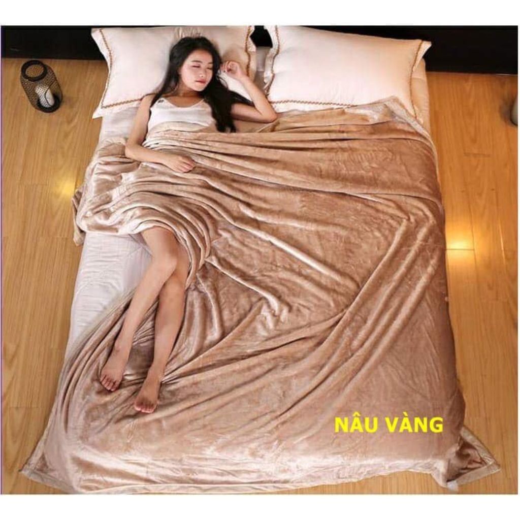 Chăn lông tuyết Muji Nhật cao cấp 2m1x2m3 dùng 4 mùa mềm mại - mịn màng