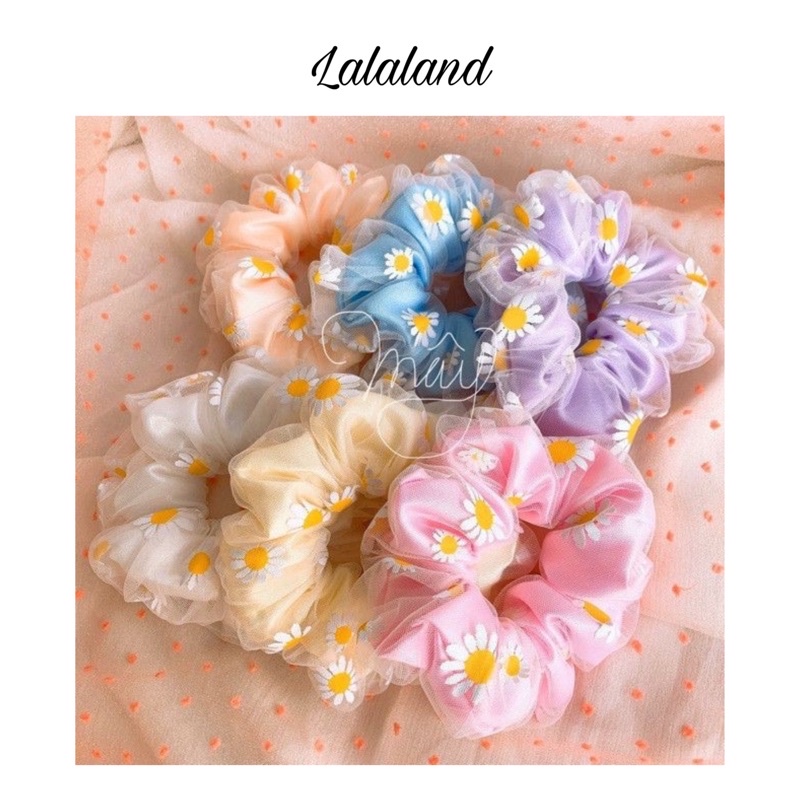 Dây buộc tóc SCRUNCHIES 2 lớp dễ thương