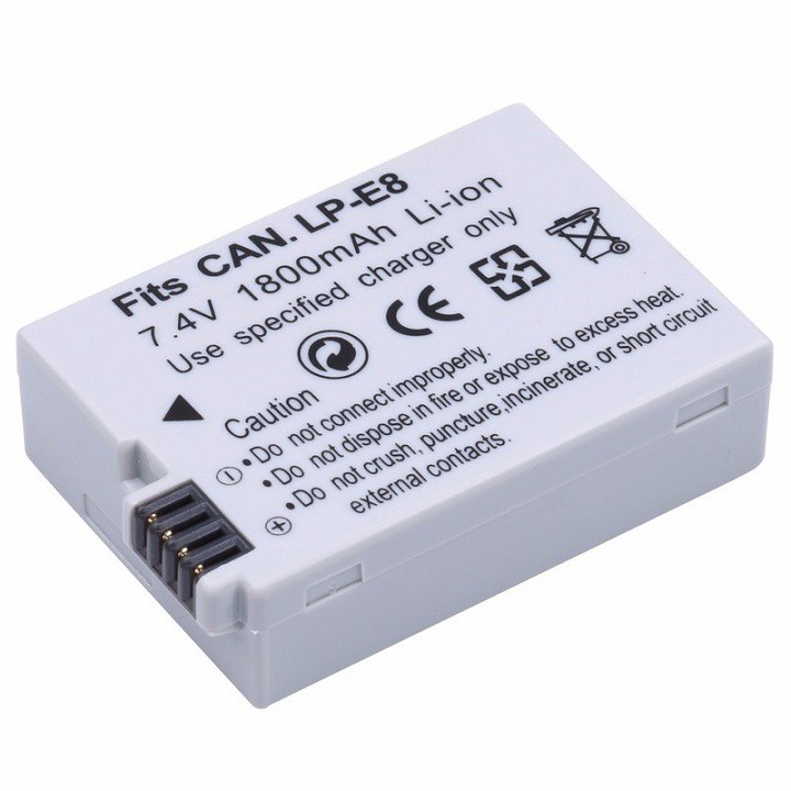 Pin Dành Cho Máy Ảnh Canon LP-E8 1800mAh Cao Cấp