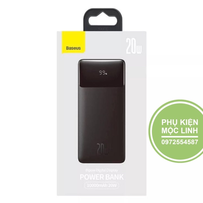 Pin Sạc Dự Phòng 20000mah bipow cho iphone ipad android samsung oppo xiaomi sạc nhanh 20w chính hãng baseus