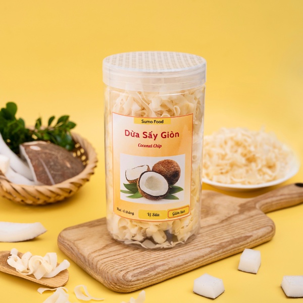 Dừa Sấy Lạnh Cao Cấp, Vị Sữa, Giòn Tan 500g