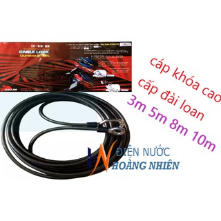 Dây cáp khóa xe 3m,5m,8m,10m cao cấp MARS ONE ĐÀI LOAN