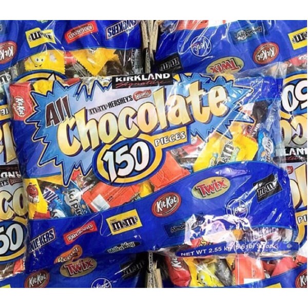 [USA] Chocolate hỗn hợp 150 viên Kirkland 2.55kg Mỹ - Date 2021
