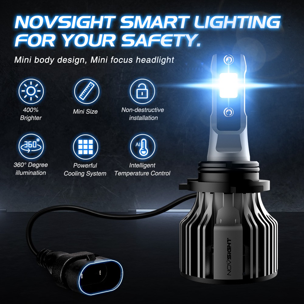 Novsight Đèn Pha Led 9005 9006 H4 H7 H11 880 72w 10000lm 6000K Cho Xe Hơi Tiện Dụng Một đôi