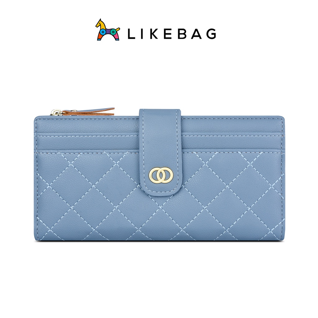 Ví nữ cầm tay dáng dài LIKEBAG họa tiết da chéo thanh lịch T3679-133 - LIBAGI