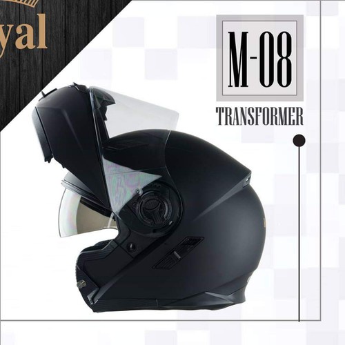 MŨ BẢO HIỂM FULLFACE LẬT CẰM 2 KÍNH CHÍNH HÃNG ROYAL M08