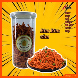 Bim bim tăm que đậu hà lan, đồ ăn vặt MANGO FOOD Hà Nội đóng hũ pet siêu sạch trọng lượng 300g