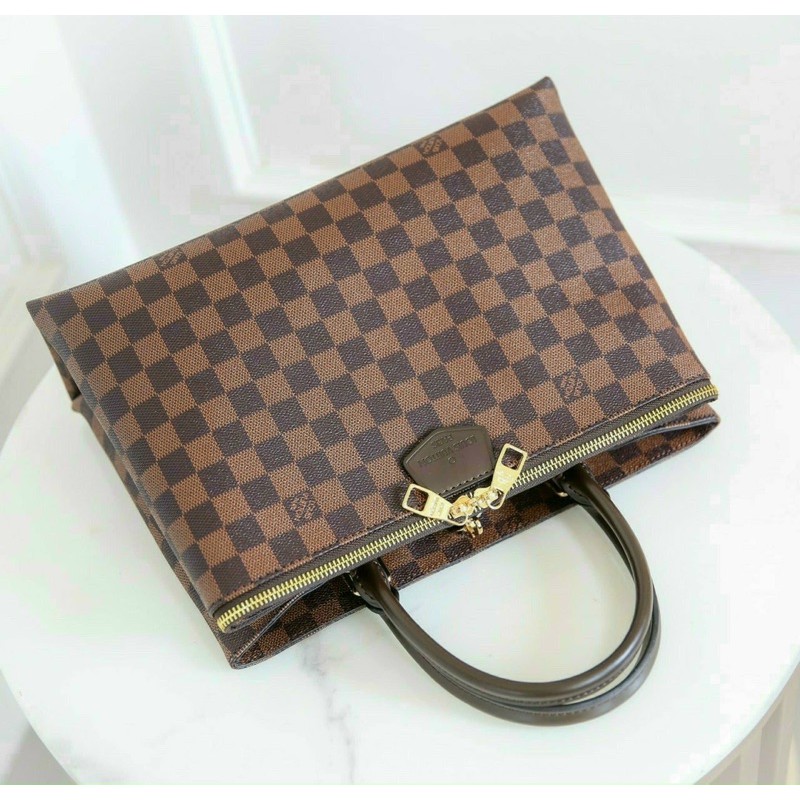 Túi LV công sở 2 khoá Super vừa A4 laptop sz 35cm có dây da đeo chéo | BigBuy360 - bigbuy360.vn