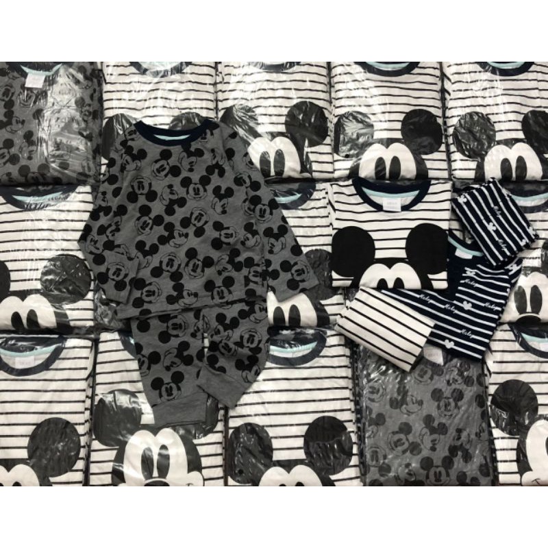 Bộ dài tay thu đông, đồ bộ bé trai hãng Next họa tiết Mickey set 3 bộ chất cotton hàng xuất dư cho bé 2-8 tuổi