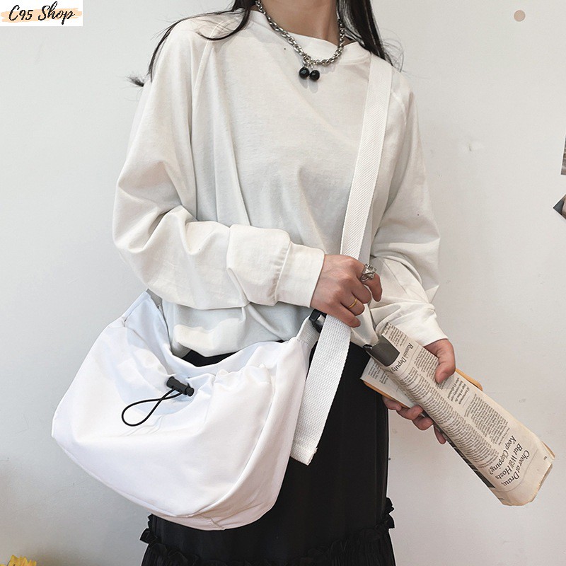 Túi tote đeo chéo nam nữ unisex ulazzang vải canvas chống nước, T019