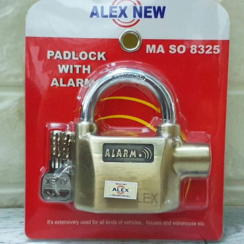 Ổ khóa báo động ALEX có tem chính hãng loại xịn, khóa cửa chống trộm âm báo cực to 110DB