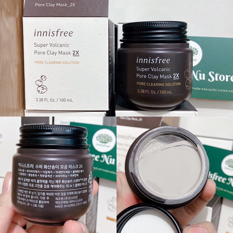 Mặt Nạ Đất Sét Innisfree Super Volcanic Pore Clay Mask 2x - Innisfree Nu Store