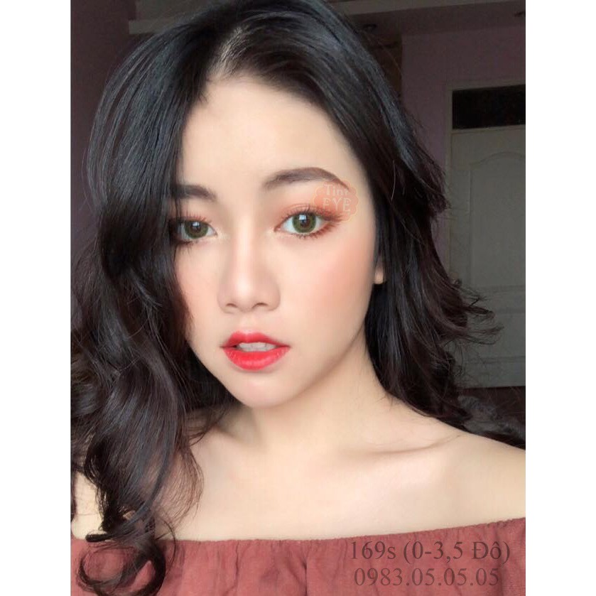 155k Lens + Ngâm + Nhỏ Mắt + Dụng Cụ + Khay - Olive Green