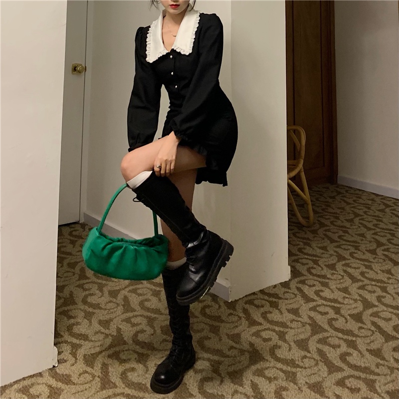 Chân váy ZHELIHANGFEI màu đen đơn giản thời trang