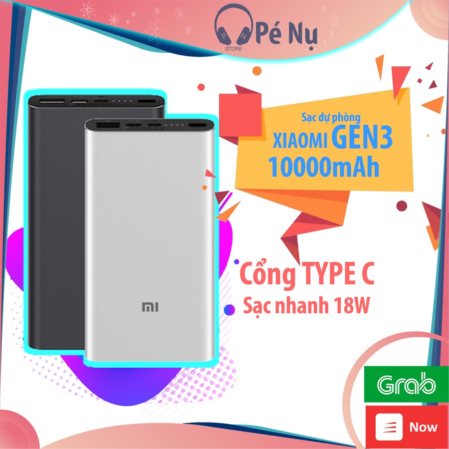 Sạc Dự Phòng Xiaomi Gen 3 18W - Type C Bảo Hành 1 Đổi 1 6 Tháng