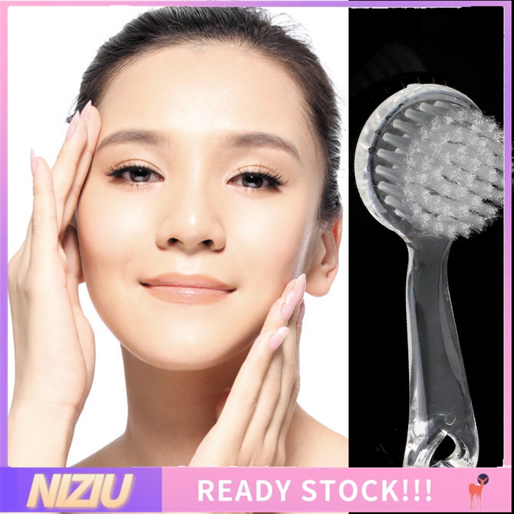 Cọ rửa mặt tẩy tế bào chết bằng nhựa mềm có tay cầm tiện dụng