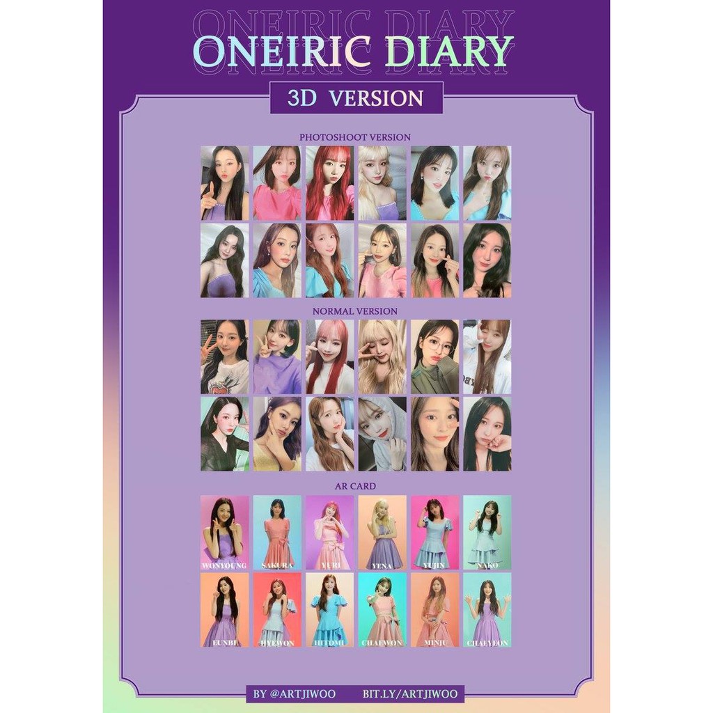 CARD UNOFF] Bộ ảnh in album Oneiric Diary của nhóm IZ*ONE